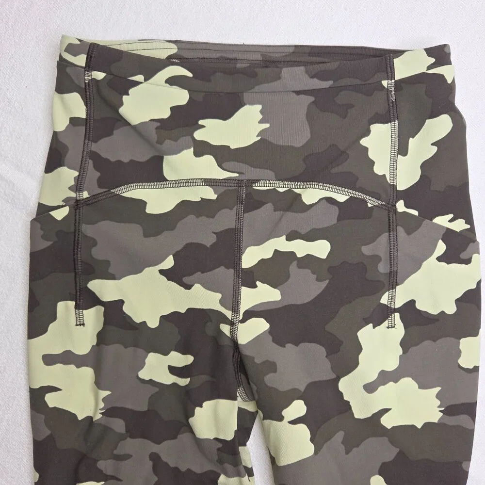 Lululemon Swift Speed High-Rise Crop Heritage 365 Camo Crispin Green Size 4